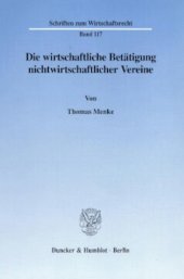 book Die wirtschaftliche Betätigung nichtwirtschaftlicher Vereine