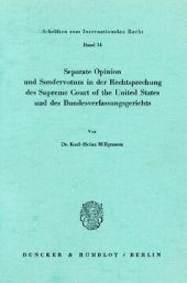 book Seperate Opinion und Sondervotum in der Rechtsprechung des Supreme Court of the United States und des Bundesverfassungsgerichts