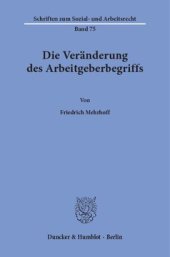 book Die Veränderung des Arbeitgeberbegriffs