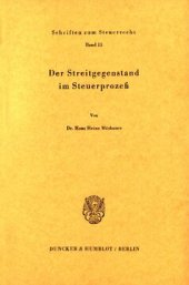 book Der Streitgegenstand im Steuerprozeß