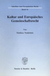 book Kultur und Europäisches Gemeinschaftsrecht