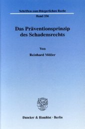 book Das Präventionsprinzip des Schadensrechts