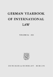 book German Yearbook of International Law / Jahrbuch für Internationales Recht: Vol. 56 (2013)