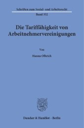 book Die Tariffähigkeit von Arbeitnehmervereinigungen