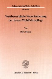 book Wettbewerbliche Neuorientierung der Freien Wohlfahrtspflege