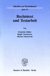 book Rechtstext und Textarbeit