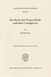 book Das Recht der Freien Schule nach dem Grundgesetz