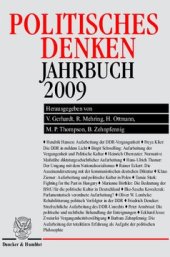 book Politisches Denken. Jahrbuch 2009: Aufarbeitung totalitärer Erfahrungen und politische Kultur. Die Bedeutung der Aufarbeitung des SED-Unrechts für das Rechts- und Werteverständnis im wiedervereinigten Deutschland. Hrsg. von Hendrik Hansen / Hans-Joachim V