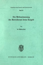 book Die Mitbestimmung des Betriebsrats beim Entgelt