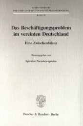 book Das Beschäftigungsproblem im vereinten Deutschland: Eine Zwischenbilanz