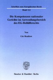 book Die Kompetenzen nationaler Gerichte im Anwendungsbereich des EG-Beihilferechts