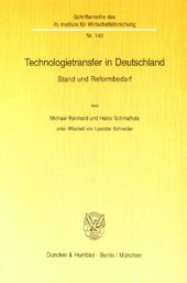 book Technologietransfer in Deutschland: Stand und Reformbedarf