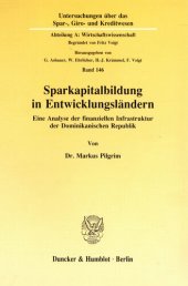 book Sparkapitalbildung in Entwicklungsländern: Eine Analyse der finanziellen Infrastruktur der Dominikanischen Republik