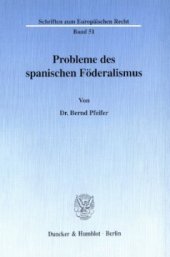 book Probleme des spanischen Föderalismus