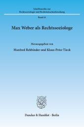 book Max Weber als Rechtssoziologe