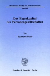 book Das Eigenkapital der Personengesellschaften