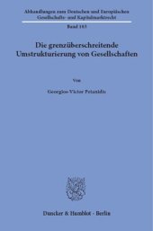 book Die grenzüberschreitende Umstrukturierung von Gesellschaften