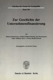 book Zur Geschichte der Unternehmensfinanzierung