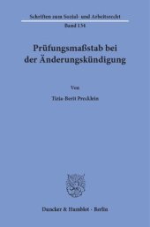 book Prüfungsmaßstab bei der Änderungskündigung