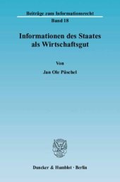 book Informationen des Staates als Wirtschaftsgut