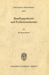 book Handlungstheorie und Freiheitsantinomie