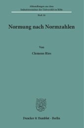 book Normung nach Normzahlen