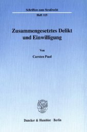 book Zusammengesetztes Delikt und Einwilligung