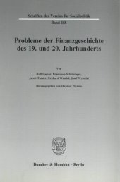 book Probleme der Finanzgeschichte des 19. und 20. Jahrhunderts