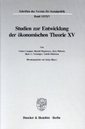 book Studien zur Entwicklung der ökonomischen Theorie XV: Wege und Ziele der Forschung