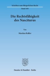 book Die Rechtsfähigkeit des Nasciturus