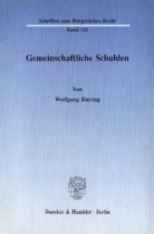 book Gemeinschaftliche Schulden