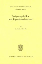 book Zueignungsdelikte und Eigentümerinteresse