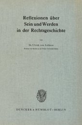 book Reflexionen über Sein und Werden in der Rechtsgeschichte