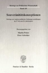 book Souveränitätskonzeptionen: Beiträge zur Analyse politischer Ordnungsvorstellungen im 17. bis zum 20. Jahrhundert