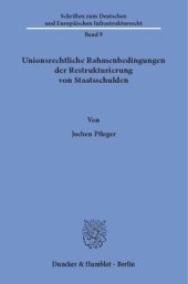 book Unionsrechtliche Rahmenbedingungen der Restrukturierung von Staatsschulden