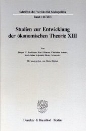 book Deutsche Finanzwissenschaft zwischen 1918 und 1939: Studien zur Entwicklung der ökonomischen Theorie XIII