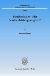 book Familienlasten- oder Familienleistungsausgleich?