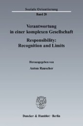 book Verantwortung in einer komplexen Gesellschaft / Responsibility: Recognition and Limits