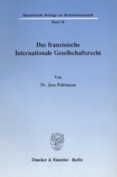 book Das französische Internationale Gesellschaftsrecht