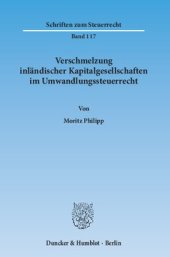 book Verschmelzung inländischer Kapitalgesellschaften im Umwandlungssteuerrecht