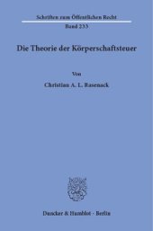 book Die Theorie der Körperschaftsteuer