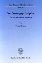 book Verfassungsprinzipien: Ein Normtyp im Grundgesetz