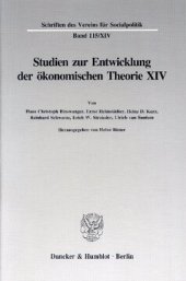 book Johann Heinrich von Thünen als Wirtschaftstheoretiker: Studien zur Entwicklung der ökonomischen Theorie XIV