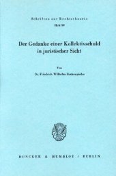 book Der Gedanke einer Kollektivschuld in juristischer Sicht