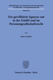 book Der gewillkürte Squeeze-out in der GmbH und im Personengesellschaftsrecht