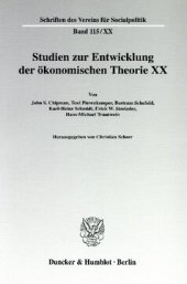 book Die Ältere Historische Schule: Wirtschaftstheoretische Beiträge und wirtschaftspolitische Vorstellungen: Studien zur Entwicklung der ökonomischen Theorie XX