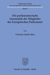 book Die parlamentarische Immunität der Mitglieder des Europäischen Parlaments