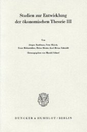 book Bedeutung und Fortwirkung der Physiokraten: Studien zur Entwicklung der ökonomischen Theorie III