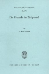 book Die Urkunde im Zivilprozeß