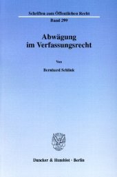 book Abwägung im Verfassungsrecht